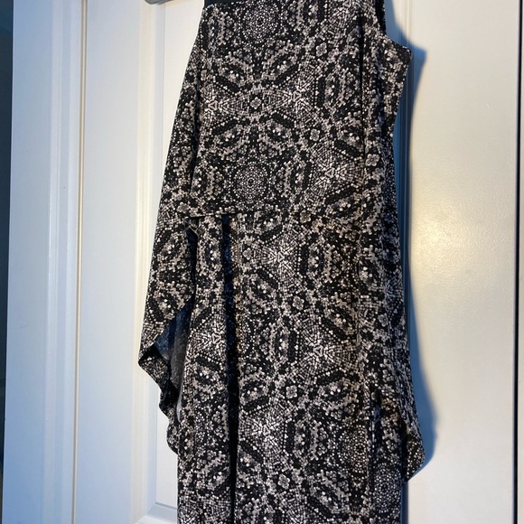 BCBG dress with faux leather top & high-low layer - Picture 7 of 8